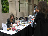 Susan Zeidler signing at an event